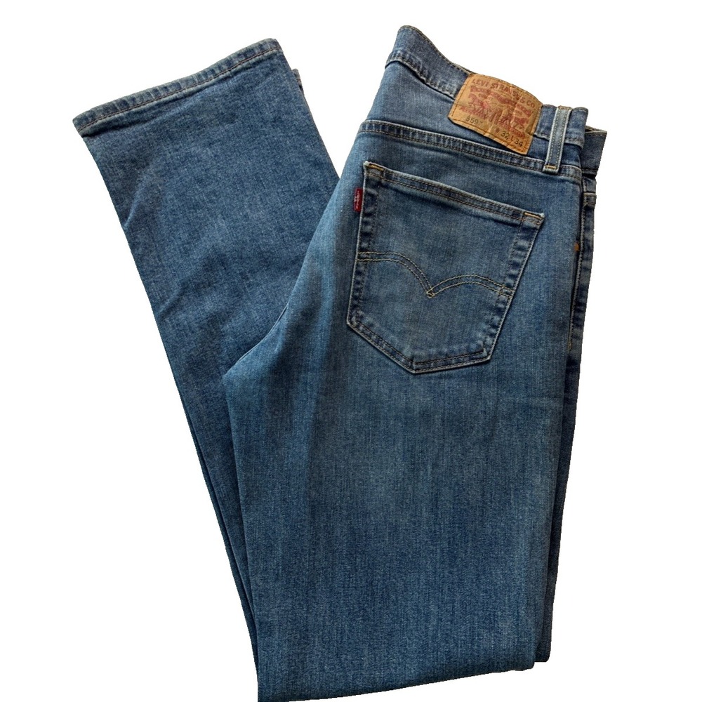 Levi's 559 Relaxed Straight Jeans Mens 32x34 (Fits 33x32) Blue Denim Medium Wash